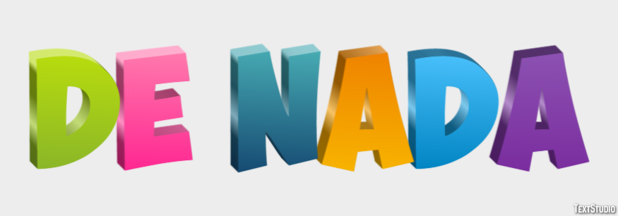 De nada Texteffekt