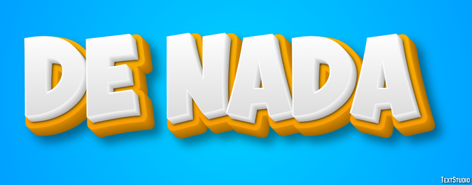 De nada Effet de Texte