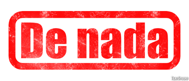 De nada Efecto de Texto