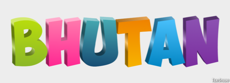 Bhutan Text Effect