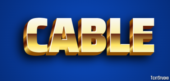 Cable Text Effect
