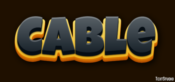 Cable Text Effect