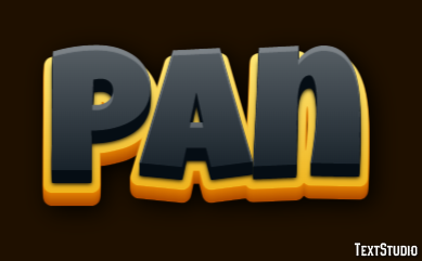 Pan Efecto de texto y diseño de logotipos Palabra