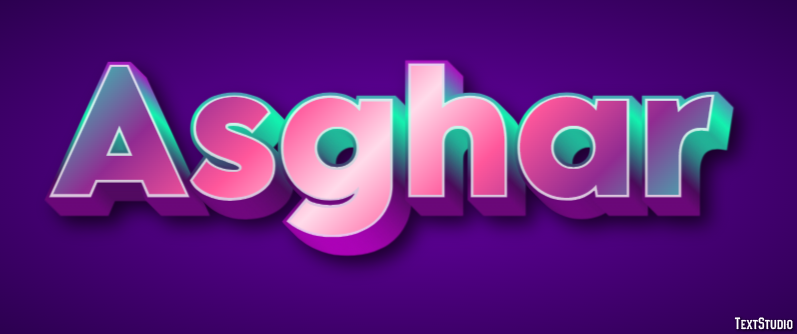 Asghar Text Effect
