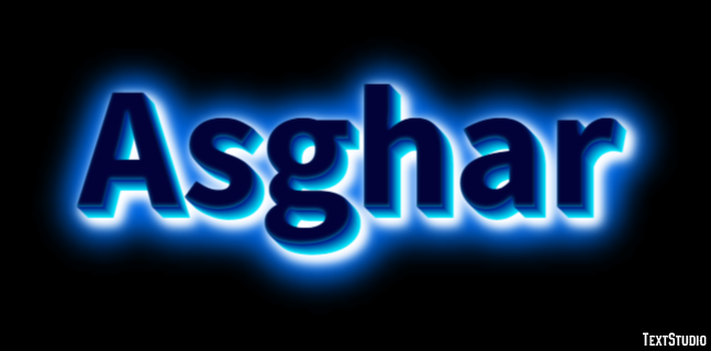 Asghar Efeito de texto
