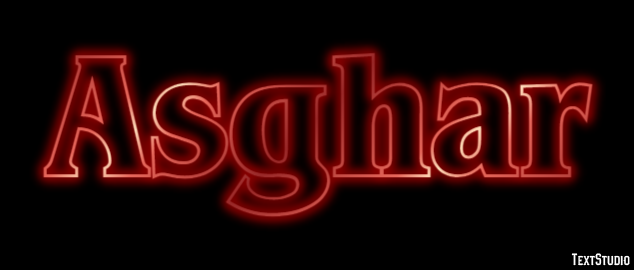 Asghar Text Effect