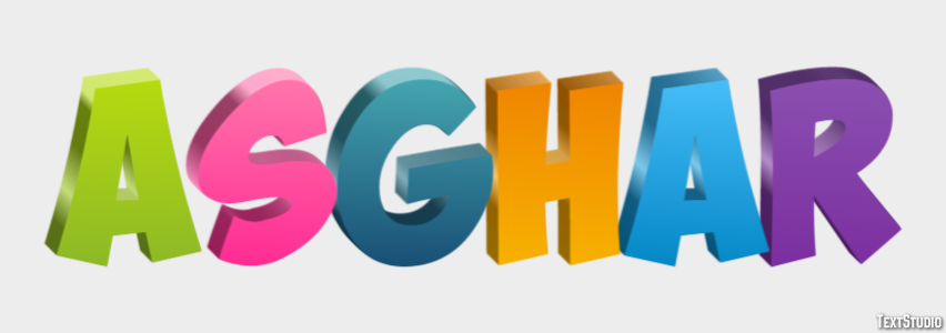 Asghar Text Effect