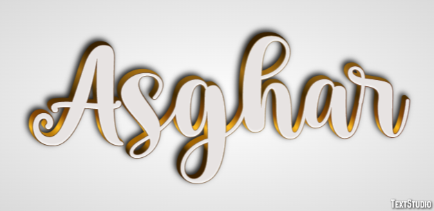 Asghar Efeito de texto