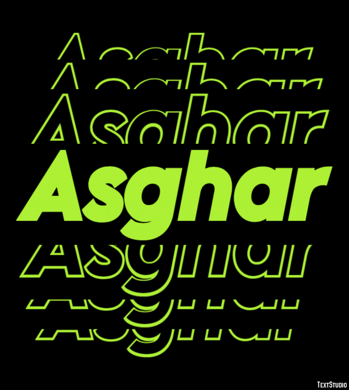 Asghar Efeito de texto
