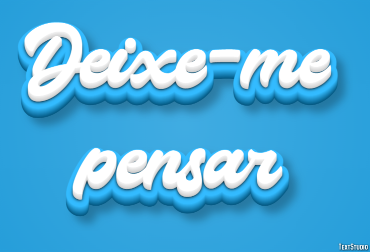 Deixe-me pensar Efecto de Texto
