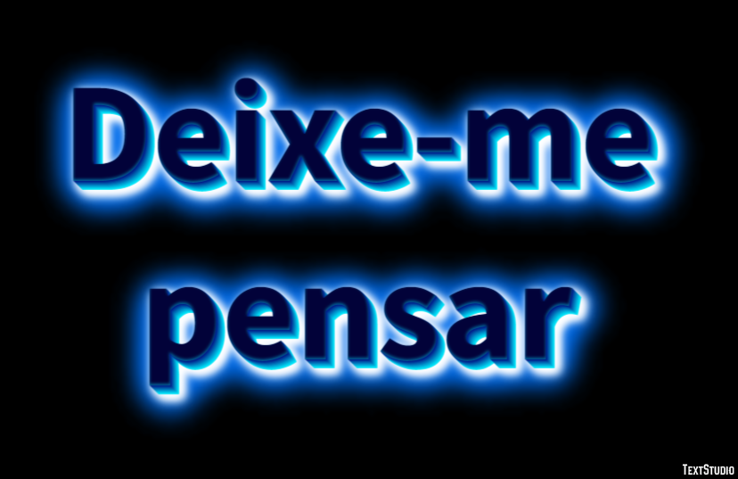 Deixe-me pensar Texteffekt