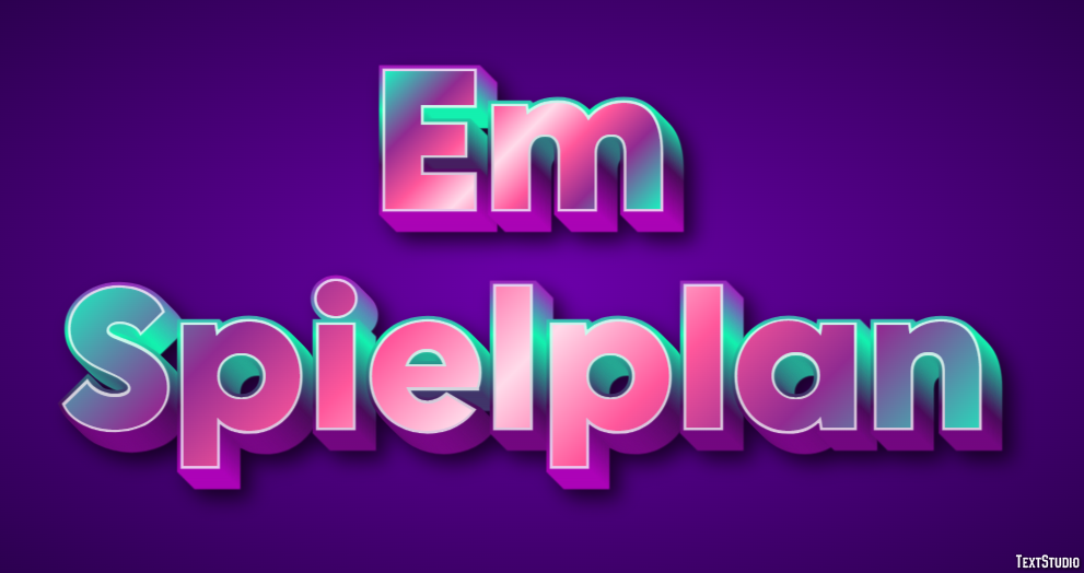 Em Spielplan Tekst Effect