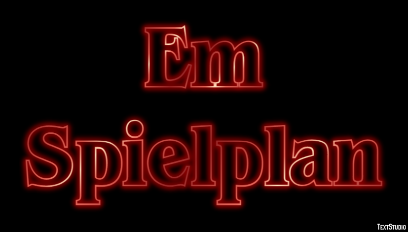 Em Spielplan Tekst Effect