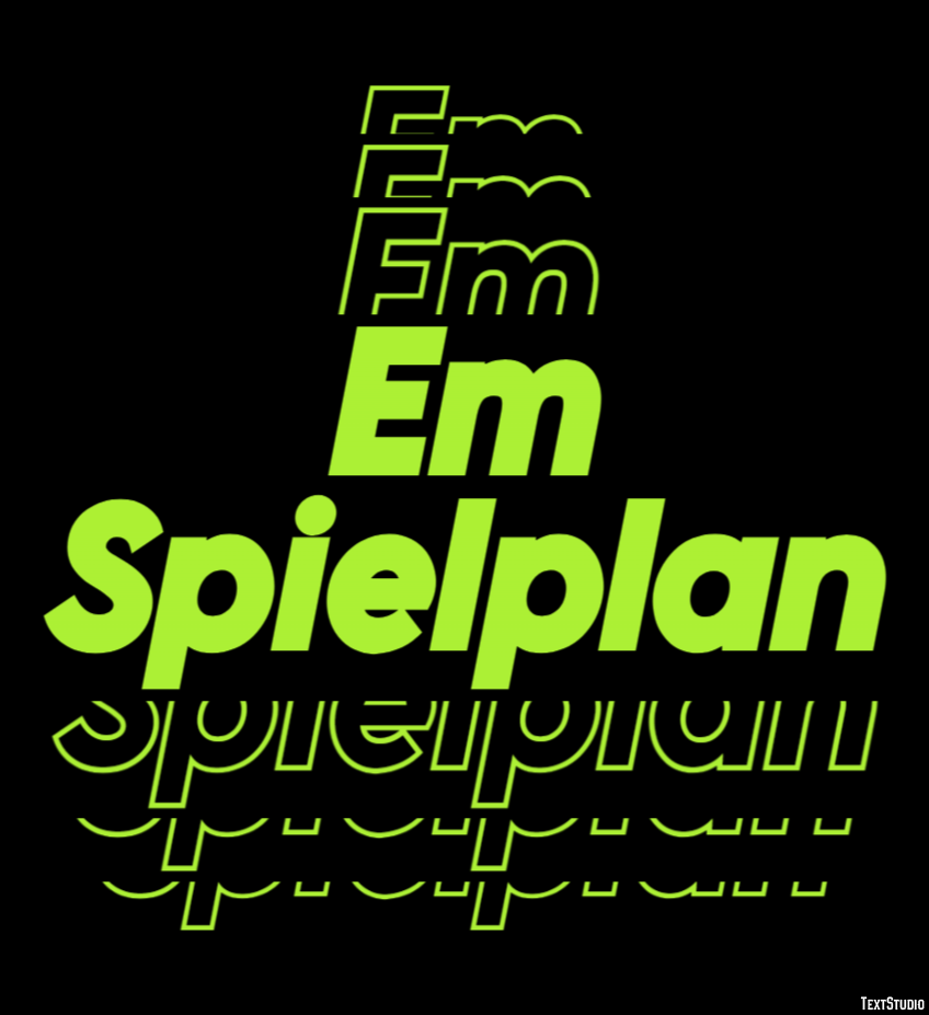 Em Spielplan Tekst effect
