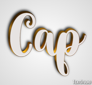 Cap Text effect