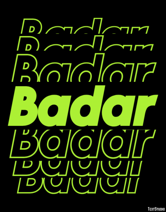 Badar Text Effect