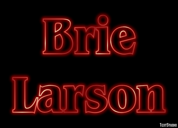 Brie Larson Efeito de texto