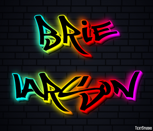 Brie Larson Efeito de texto