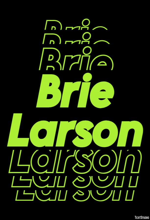 Brie Larson Efecto de Texto
