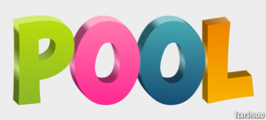 Pool Text effect