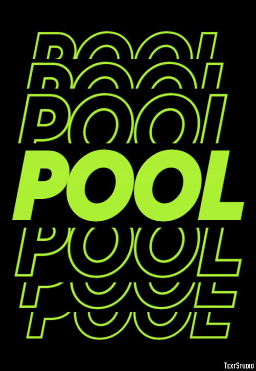 Pool Text effect