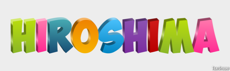 Hiroshima Efecto de Texto