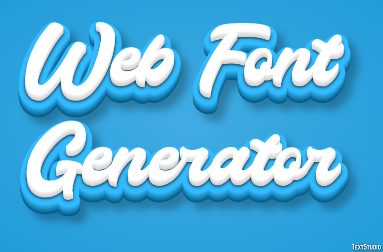 Web Font Generator Text Effect