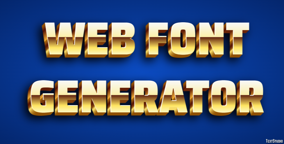 Web Font Generator Efeito do texto