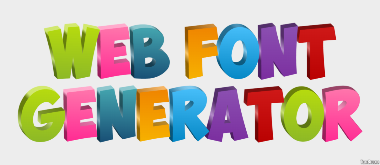 Web Font Generator Efeito do texto