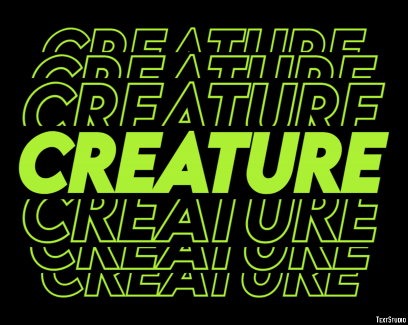 Creature Efecto de Texto