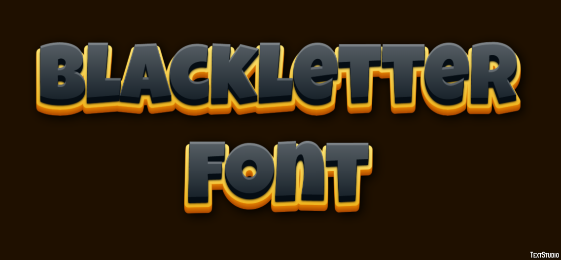 Blackletter Font Text effect