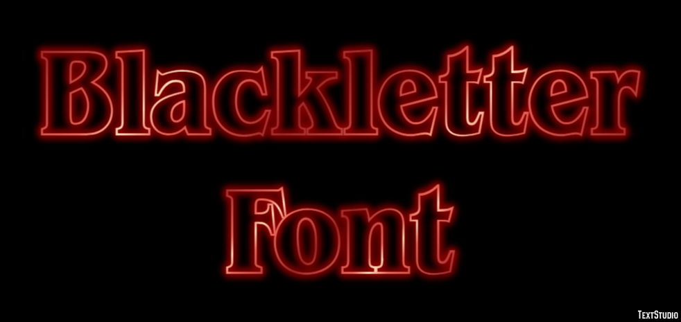 Blackletter Font Text effect