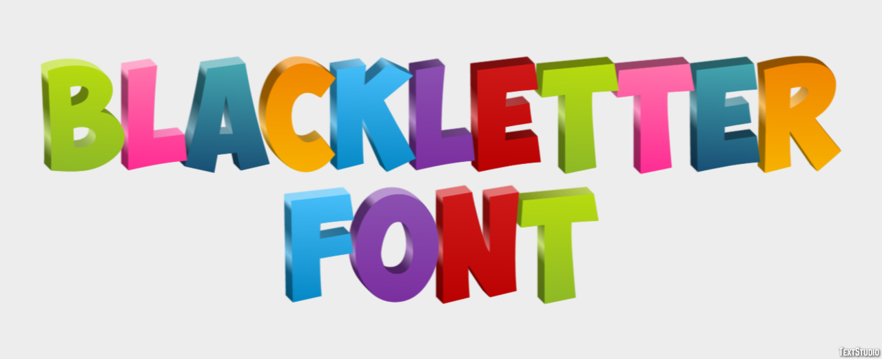 Blackletter Font Text effect