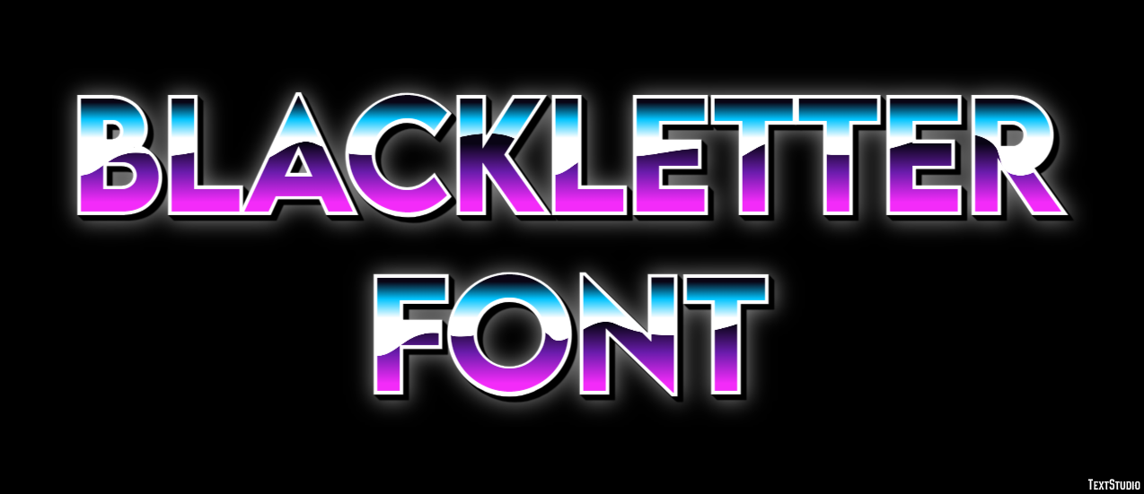 Blackletter Font Text effect