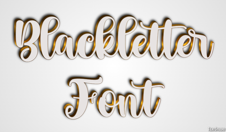 Blackletter Font Text effect
