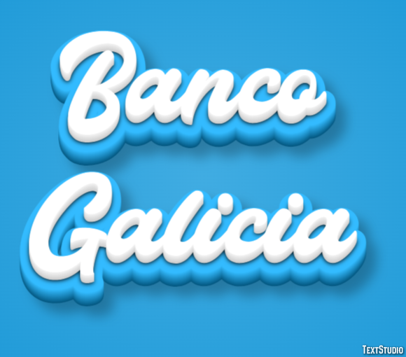 Banco Galicia Effetto testo