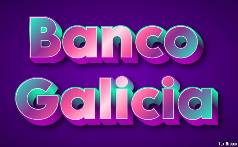 Banco Galicia Effetto testo