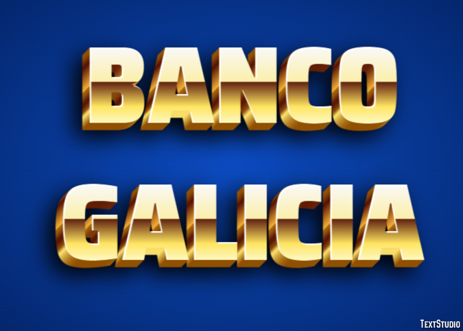 Banco Galicia Effetto testo