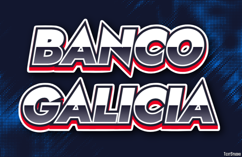 Banco Galicia Effetto testo