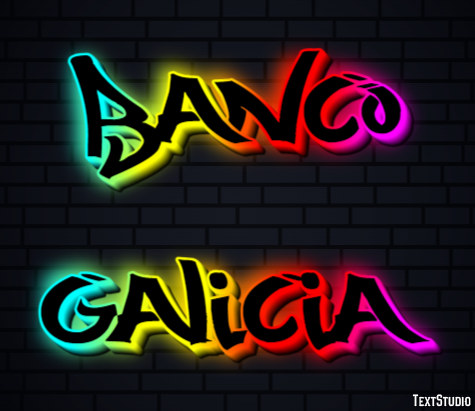Banco Galicia Effetto testo