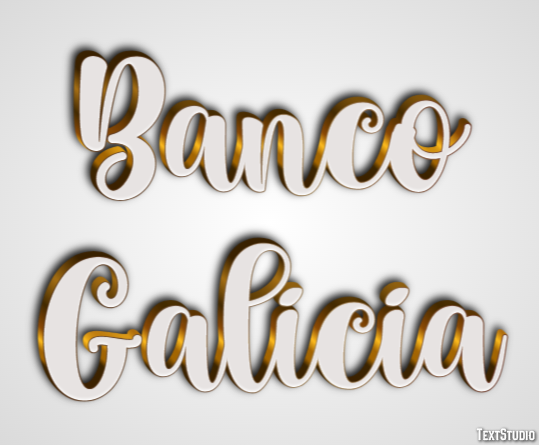 Banco Galicia Effetto testo