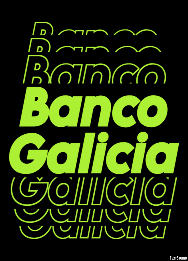 Banco Galicia Effetto testo