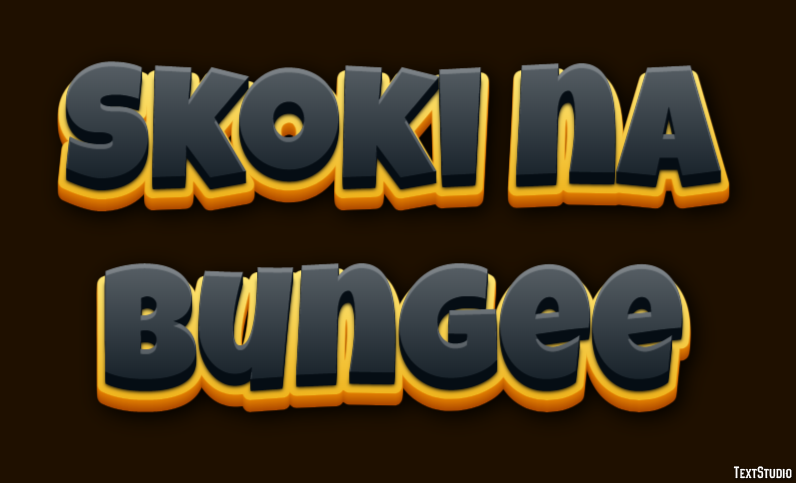 Skoki na bungee Efekt tekstowy