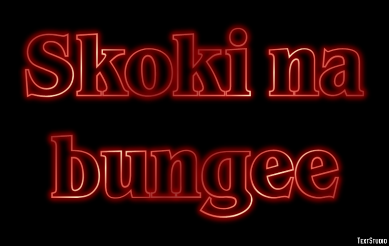Skoki na bungee Tekst Effect