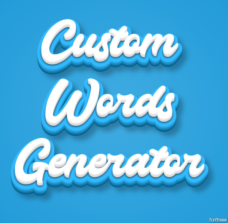 Custom Words Generator Tekst Effect