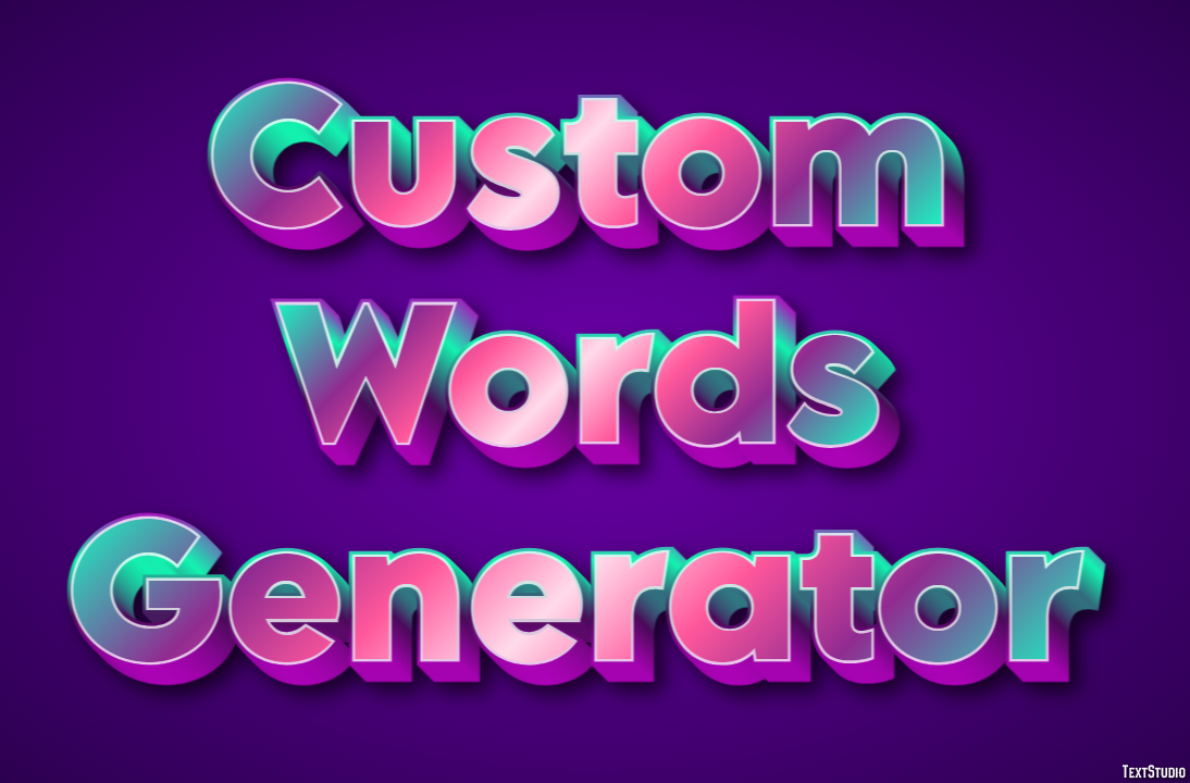 Custom Words Generator Effetto testo
