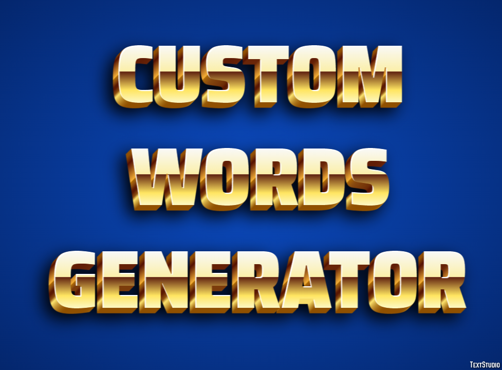Custom Words Generator Tekst Effect