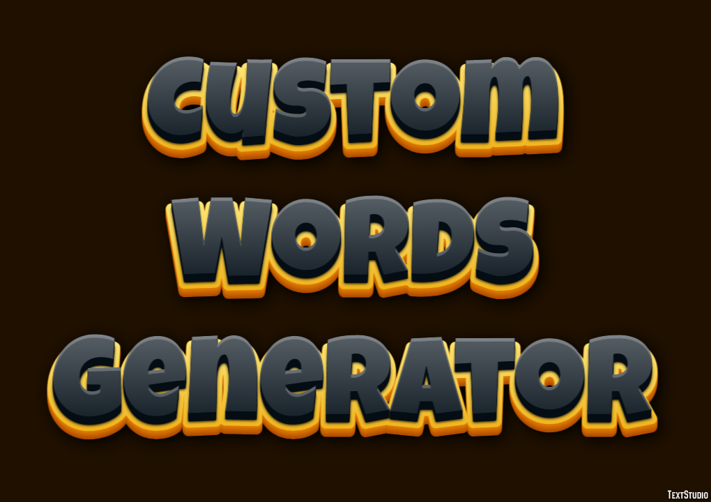 Custom Words Generator Tekst Effect