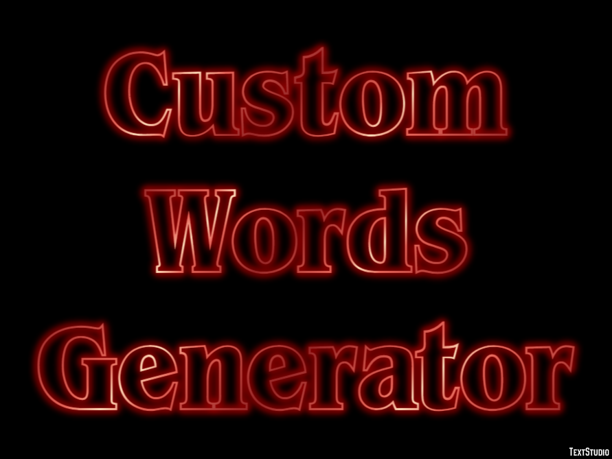 Custom Words Generator Tekst Effect