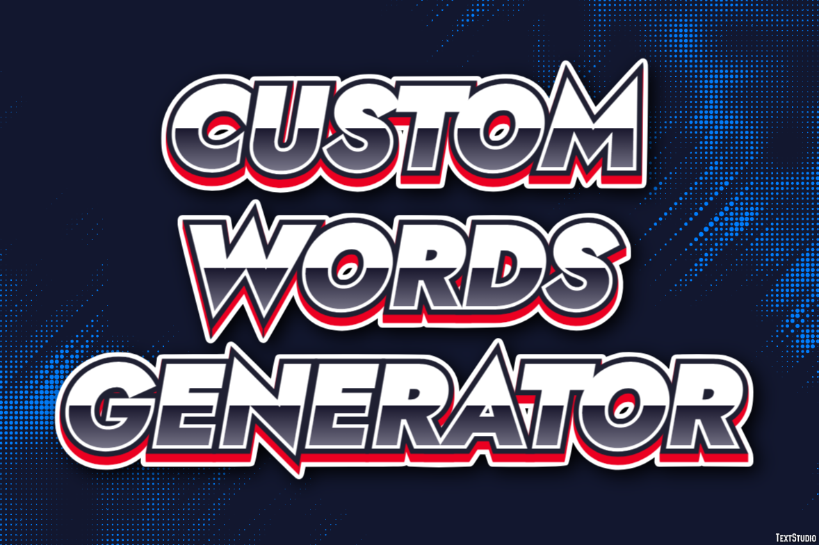 Custom Words Generator Effetto testo